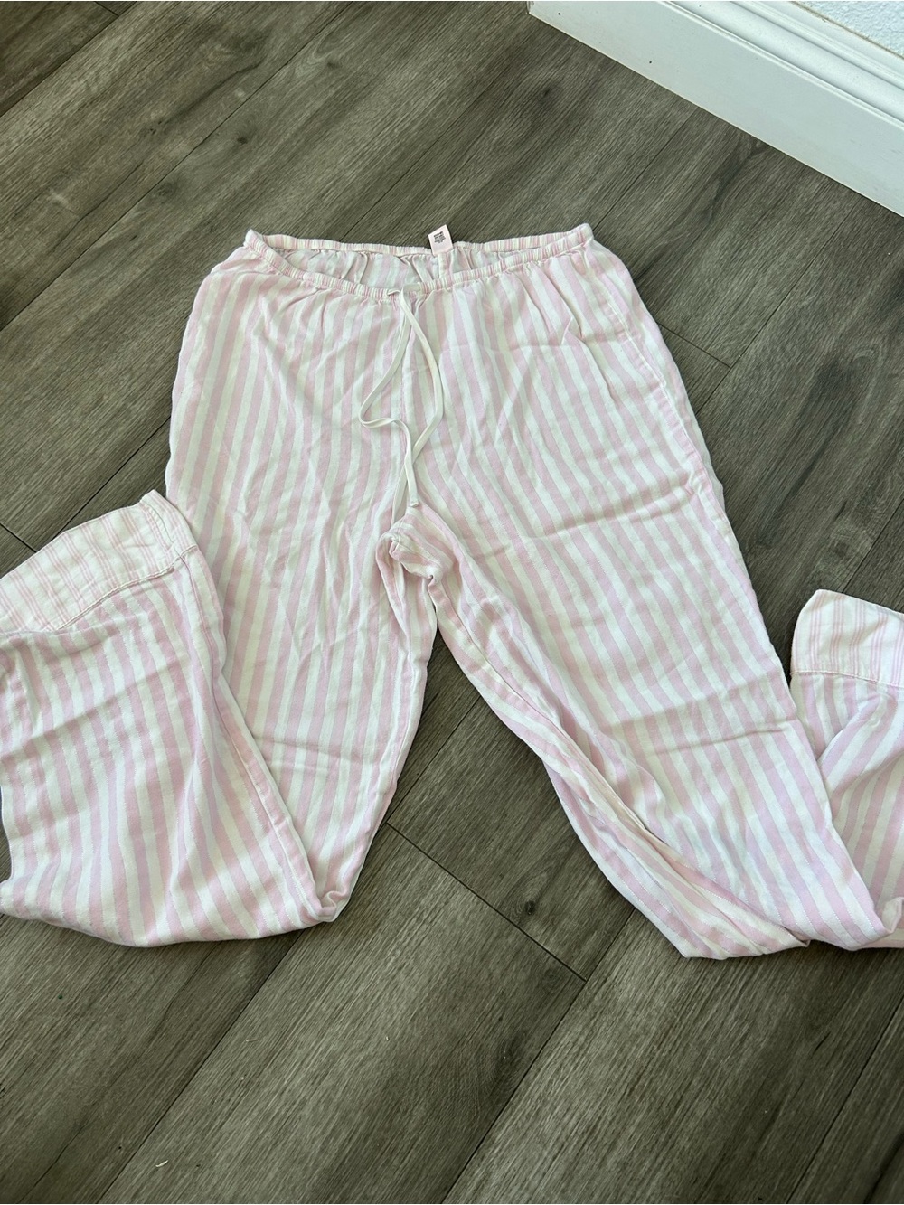 Victoria's Secret Woman’s Pink & White Striped Lounge Joggers